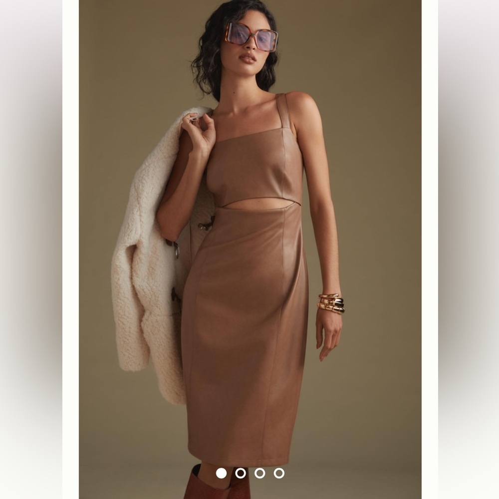 Anthropologie NWT Avec Les Filles Faux Leather
Cutout Dress Size XXS. - Picture 2 of 10